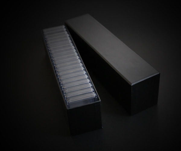 slotted coin slab box with slabs for collection organization
