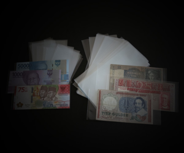 currency regular and large sleeve banknote multi pack no pvc