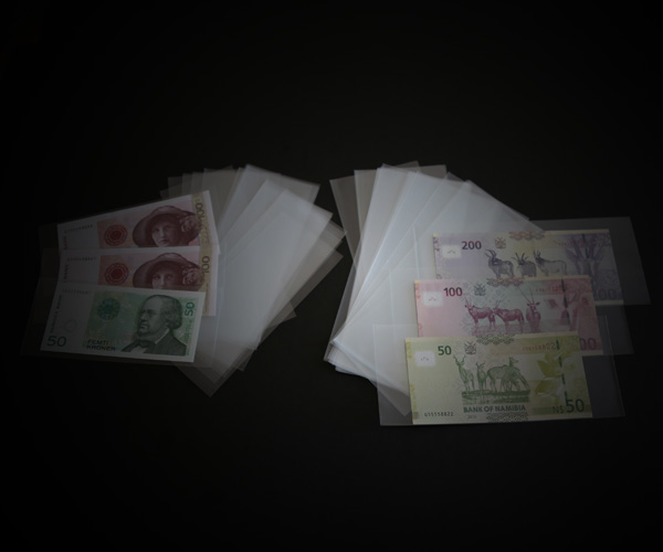 currency regular and large sleeve banknote multi pack no pvc