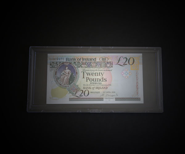 large currency slab bcw protect valuable banknote display