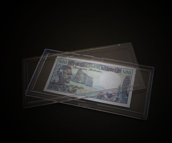 medium size banknote protective slab for display or storage
