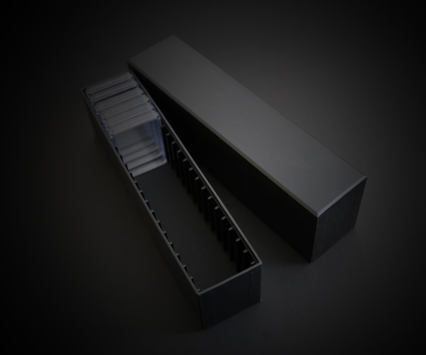 slotted black coin box for bcw coin slabs stackable quality