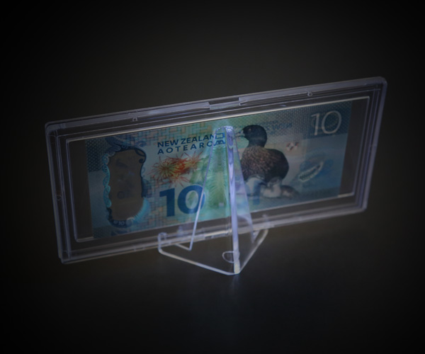 bcw small stand display collection photo paper money