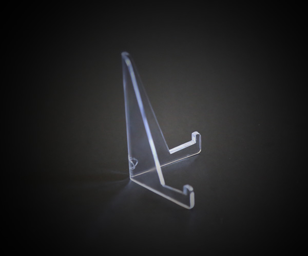 bcw small plastic stand for displaying collectibles topload