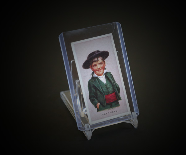 two piece stand for tobacco card topload holders and sleeves